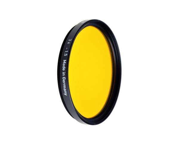 Heliopan black and white filter dark yellow 15 diameter: 43mm (ES43)