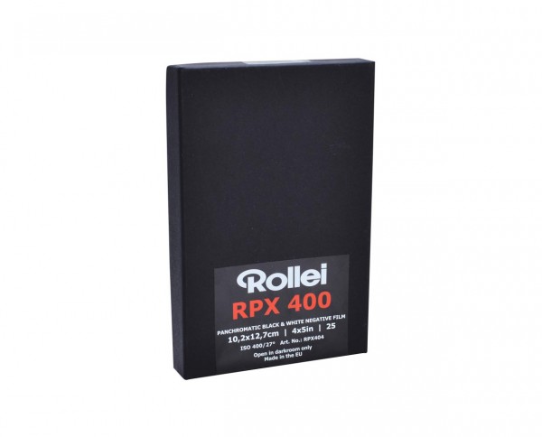 Rollei RPX 400 sheet film 4x5" (10.2x12.7cm) 25 sheets