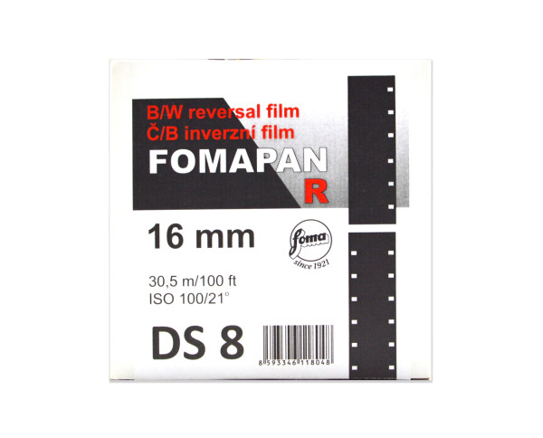 Fomapan R 100 double super 8mm film on 30.5m spool