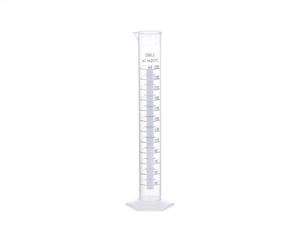 Vitlab graduated cylinder | raised blue scale | 250ml