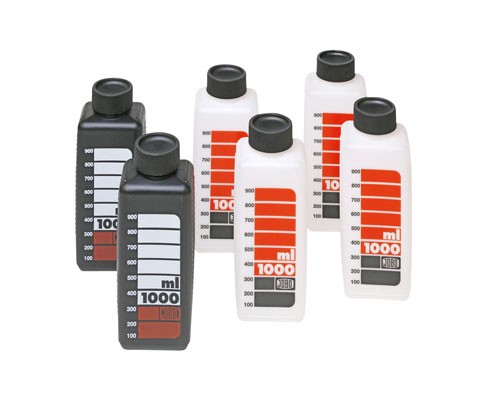 JOBO 3300 | SKALED BOTTLES 1.000ml (4x white / 2x black)