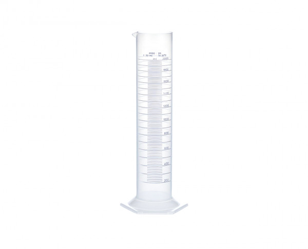 Vitlab graduated cylinder | raised blue scale | 2000ml