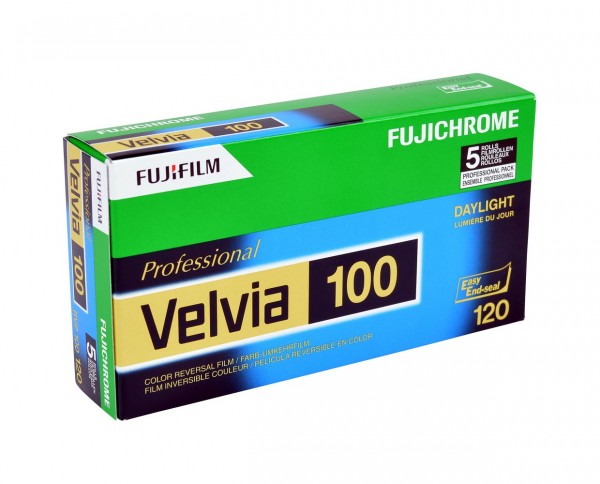 Fuji Velvia 100 roll film 120 pack of five