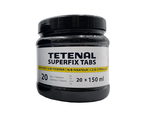 Tetenal Superfix Tabs | Fixierbad in Tablettenform für Film und Papier | 20 Stück