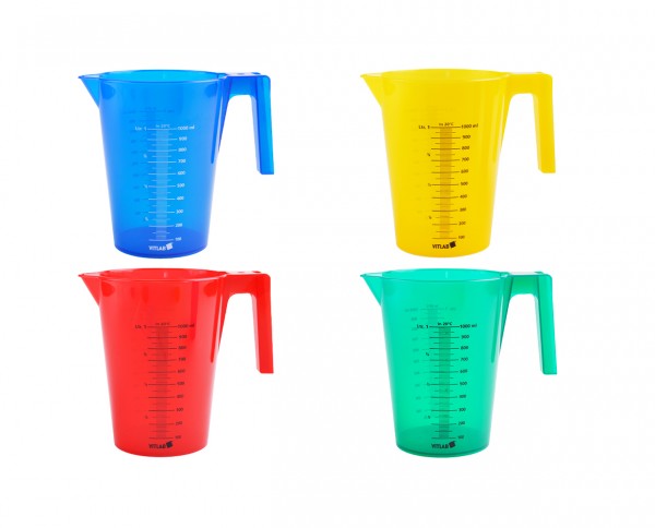 Vitlab graduated beaker with handle | Colour set 1,000ml