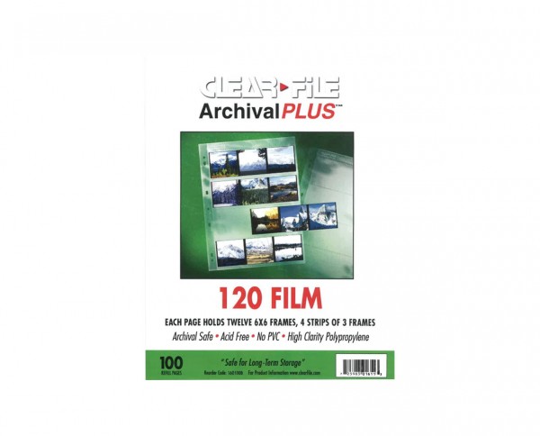 Clearfile PP negative sleeves medium format 6x6cm 100 sheets