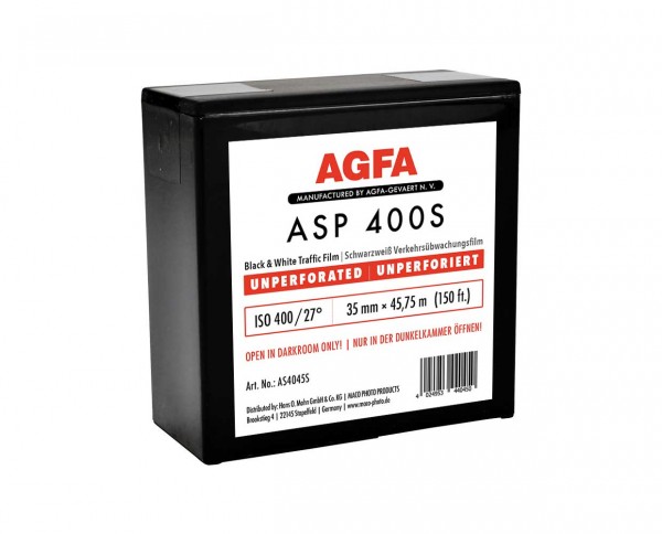 AGFA ASP 400S 35mm x 45.75m NP | unperforated on spool