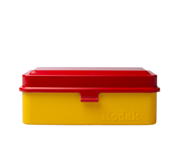 Kodak Filmdose 120/135 gelb mit rotem Deckel (für 8 Rollen 120 oder 10 Rollen 135 Filme)
