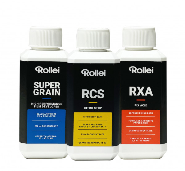 Rollei Film Chemie Kit | 3x 250ml (RSG + RCS + RXA)
