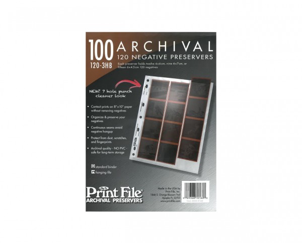 Print File negative sleeves medium format 100 sheets