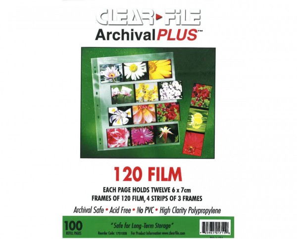 Clearfile PP negative sleeves medium format 6x7cm 100 sheets