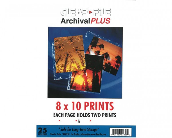 Clearfile PP Negativhüllen Planfilmformat 20,3x25,4cm (8x10") 25 Blatt