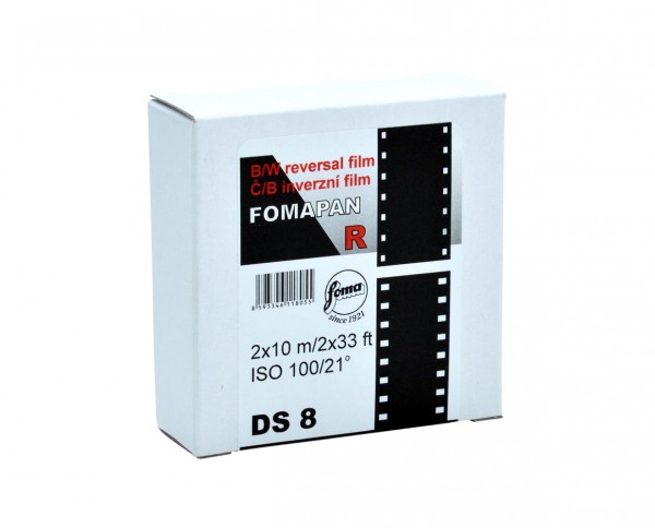 Fomapan R 100 double super 8mm 2x 10m on spool