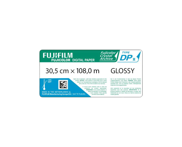 Fuji Crystal Archive DP II photographic color paper glossy wide roll 30,5cm x 108,0m | 2 rolls