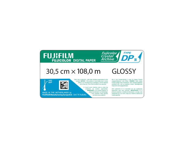 Fuji Crystal Archive DP II Farbfotopapier glänzend Breitrolle 30,5cm x 108,0m | 2 Rollen